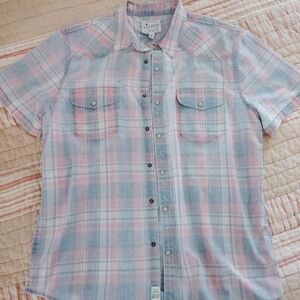 Lucky Brand Plaid Short Sleeve Shirt